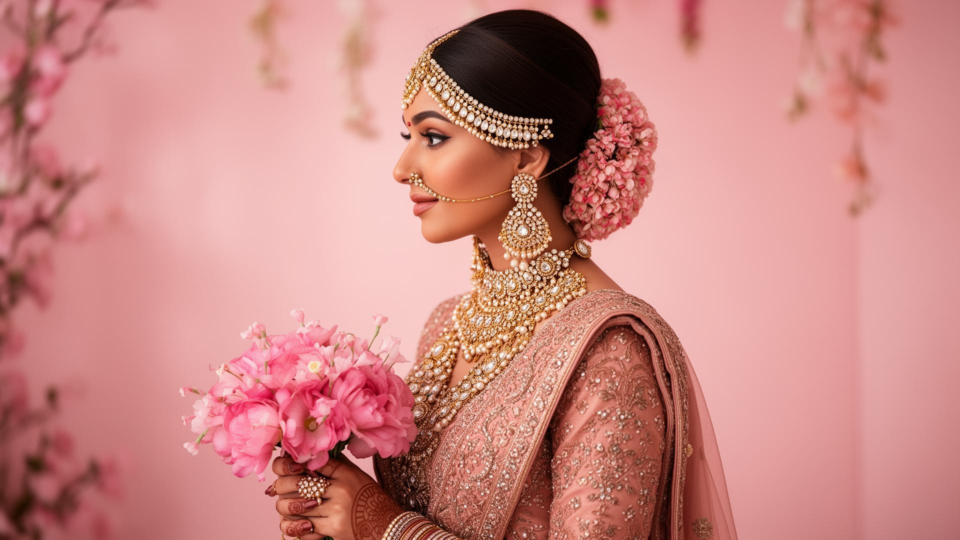 Indian bride in premium jewellery